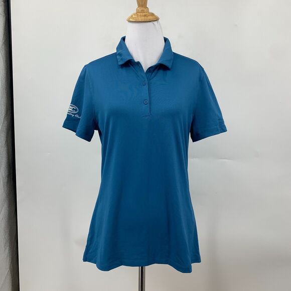 Under Armour Golf Polo Shirt Women M Fitted HeatGear The Country Club DC Ranch - Picture 2 of 14